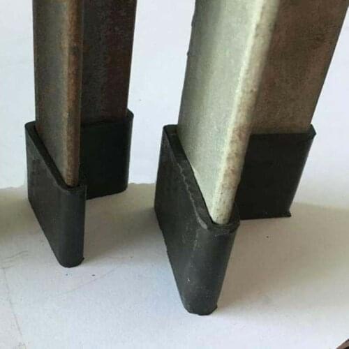 4pcs Rubber triangle iron foot cover pad Storage shelf feet floor Protecter Anti Scratch Furniture Table Chair Leg end cap Socks