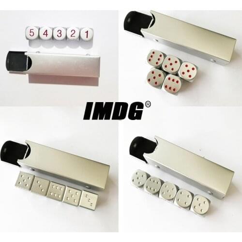 5pcs/set New Metal Dice 16mm Silver Round Corner High Quality Boutique Game Dice