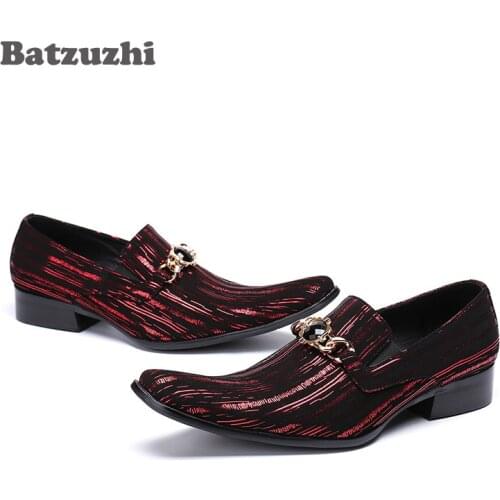 Batzuzhi Italian Fashion Mens Leather Shoes Business Dress Suit Men Shoes Handmade Zapatos Mujer Best Gifts Men Party, Big 46