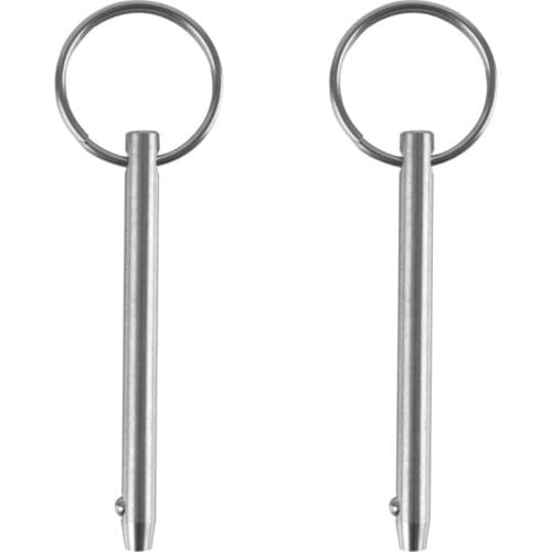 X6HD 2 Pack Quick Release Pins Diameter 1/4" Usable Length 2.4" Full 316 Stainless Steel Bimini Top Pin Marine Hardware