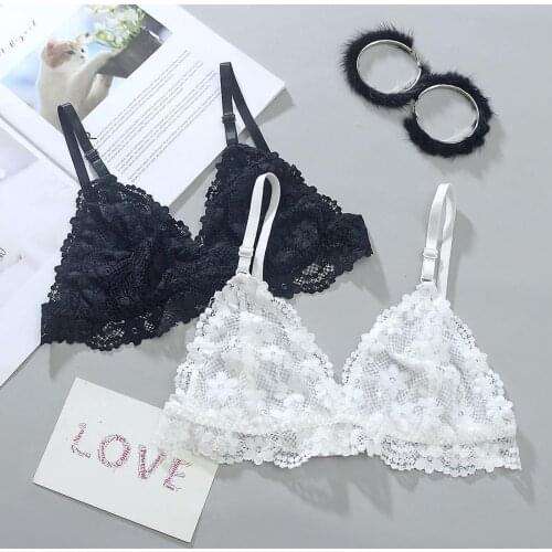Hot Lace Sexy Lingerie Wireless Bra For Women Push Up Bralette Princess Rimless The Shape Of The Bra Thin Lace Bra Underwear