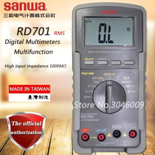 Sanwa RD701 True RMS Digital Multimeters / Multifunction, high input impedance 1000Mohm Digital Multimeter Temperature Test