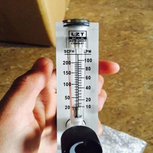LZT-6T 10-100 LPM Square Panel Type Gas Flowmeter Air Flow Meter rotameter LZT6T Tools Flow Measuring