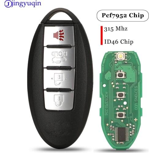 Jingyuqin 10pcs Remote Car Key Fob 315Mhz ID46 PCF7952 Chip CWTWB1U815 For Infiniti FX35 FX35 FX50 G25 G35 G37 QX70 4 Buttons