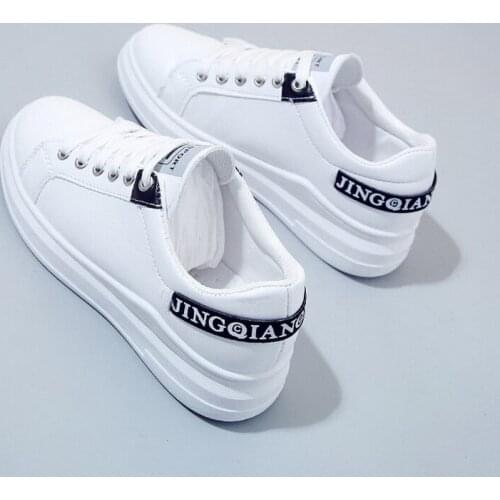 Latest Spring Autumn White Shoes Women Platform Shoes Woman Fashion Sneakers High Quality PU Casual Shoes Ladies Shoes Loafers