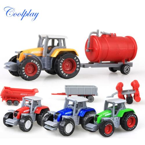 Die-cast Farm Vehicles Mini Car Model Engineering Car Model Tractor Engineering Car Tractor Toys Model for Kids Xmas Gift