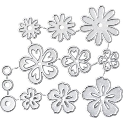 Mini Flowers Metal Cutting Dies Stencil Scrapbooking DIY Album Stamp Paper Card Embossing Decor Craft