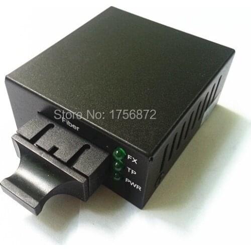 Telecom Grade Mini Single-mode megabytes fiber media converter optical transceiver RJ-45 1 SC 10 / 100M