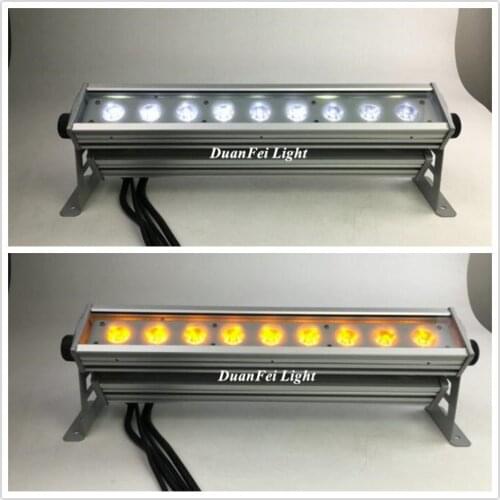 12unites mini outdoor led bar wash wall projector led light 9x18w 6in1 led bar rgbwa uv disco light aluminium ip65 wash bar