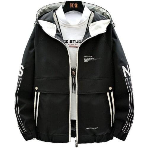 Mens casual hip-hop hooded jacket 2020 new patchwork coat mens high quality letter bomber jacket jacket street style