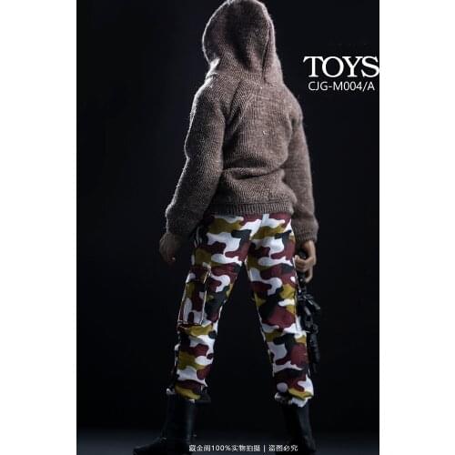 CJG-M004A 1/6 Scale Male Clothes Sweater Camouflage casual Pants Clothes Suit fit For 12'' Action Figure Body