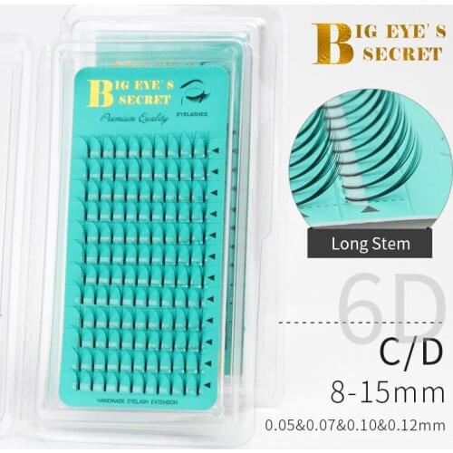 Natural Long 12 Lines Premade Volume Fans 6d Lashes Russian Volume Eyelash Extensions Pre made Volume Fans Free Shipping