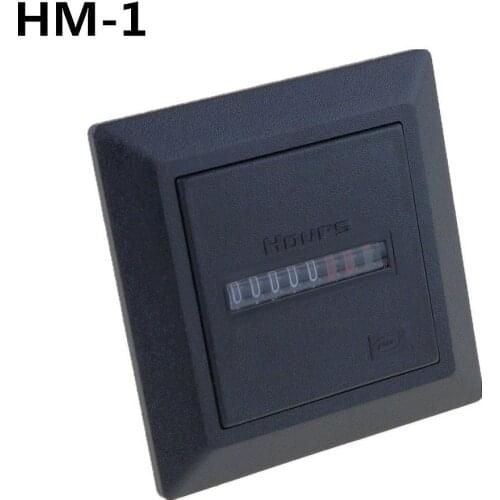 New 50Hz AC 24V 110V 220v Hour meter Non-Resettable square sealed hours timer meter gauge counter HM-1