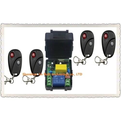New AC220V 1CH RF Wireless Remote Control Switch System Transmitter with Two-button Receiver Smart Home Switch