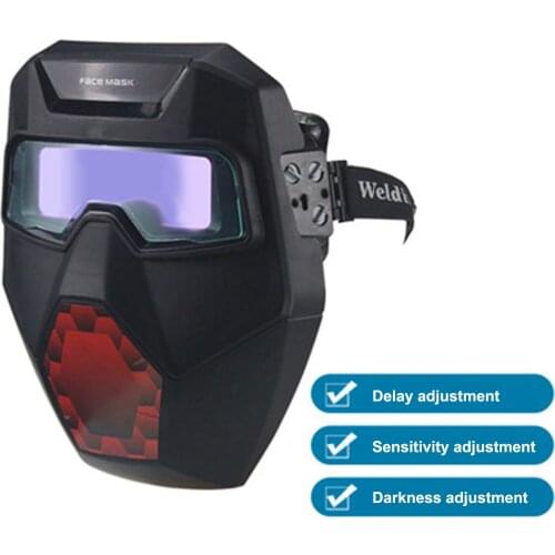 New Solar Powered Welding Helmet Auto Darkening Hood MIG MMA Electric Welding Machine A Arc Welder Mask Shield, Skull Design