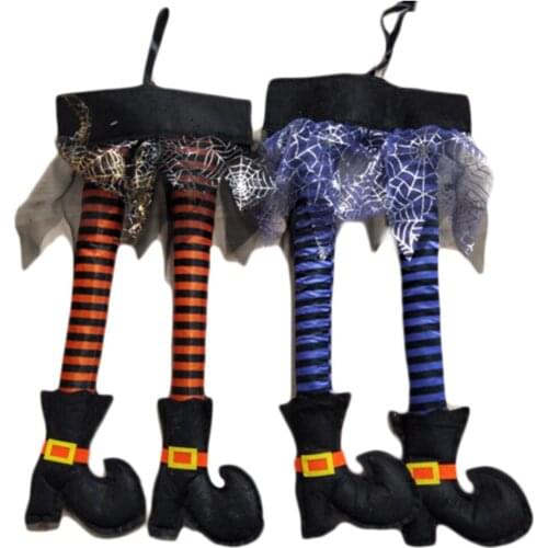 Halloween Witchs Legs Wicked Novelty Witch Legs Fabric Witch Legs with Shoes Halloween Decoration