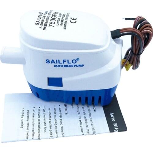DC 12V 24V 750GPH Submersible Water Pump 12V Automatic Boat Bilge Pump With Auto Folat Switch Electric Pump For Marine Boat Volt