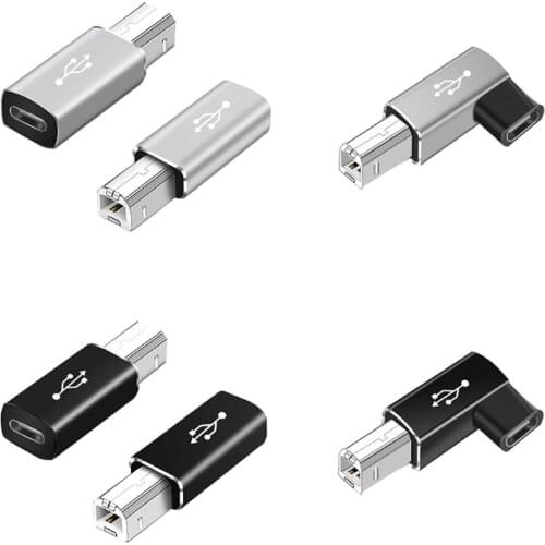 Type C Convert to Square Usb Midi- Adapter for Phone Tablet Piano Music Instrument Straight/Bend Square Converter