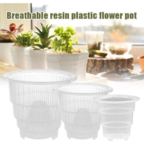 Clear Plastic Orchid Pots With Holes Hollow Breathable For Gardening Garden Home @ls