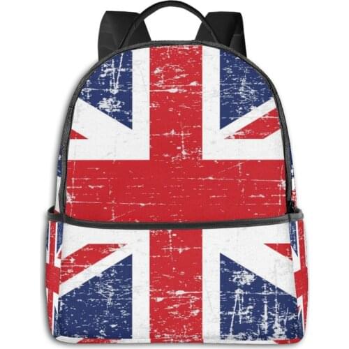 Union Jack British Flag Backpack Boy Girl School Bag for Teenager Student Shoulder Bag Travel Bag