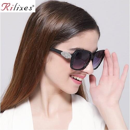 RILXES Luxury Rectangle Sunglasses Women Brand Designer PC Frame Gradient Lens Classic Shades Female Male Fashion Eyewear UV400