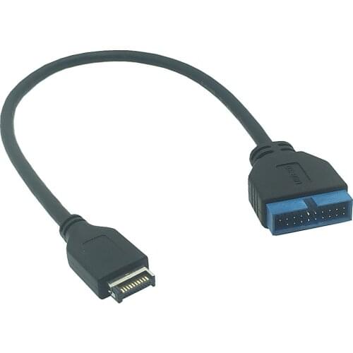 Type C Cable USB 3.1 Type-E Front Panel Socket USB 3.0 19 Pin to 20Pin Header Extension Cable for Motherboard PC Connector Riser