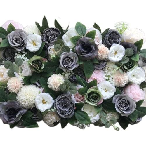 TONGFENG Mixcolor 8pcs/lot Artificial silk rose peony 3D flower wall panel wedding backdrop decoration flower runner wedding