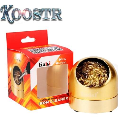 Top Iron Mouth Cleaner Ball For Soldering Station Welding Solder Iron Tip Cleaner Soldering Cleaning Steel Wire yellow