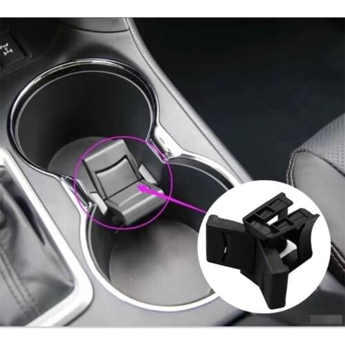 Insert Bottle Drink Divider ABS Black Center Console Cup Holder Insert Car Accessory Compatible with Highlander 14-20