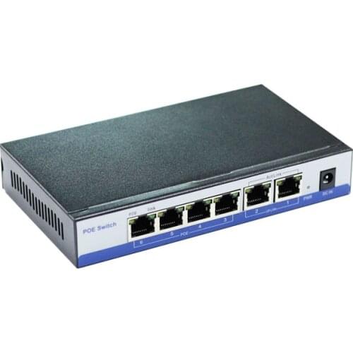 VV3 active 4 Ports 10/100M PoE Switch Power Over Ethernet For POE IP Camera System Network Desktop Switches 2ports Uplink