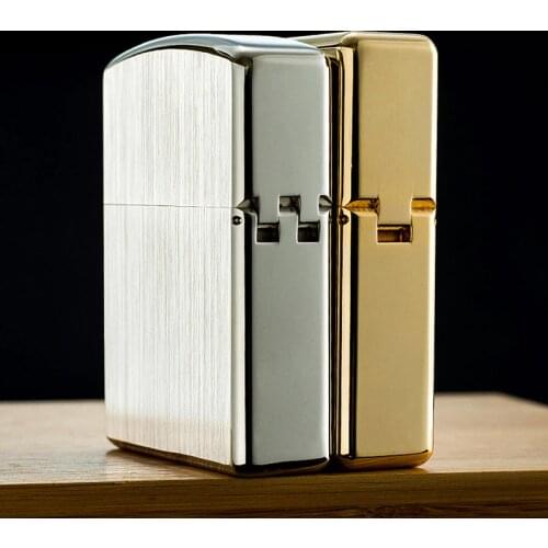 Zorro Pure Copper Trench Armor Shield Gasoline Lighter Thick Hinge Waterproof Windproof Retro Cigarette Smoking Collection 143g
