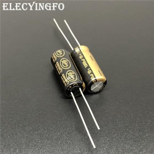 10Pcs/50Pcs/100Pcs 1000uF 10V1000uf LELON RXW Series 8x20mm 10V1000uF Low ESR Long Life Aluminum Electrolytic Capacitor