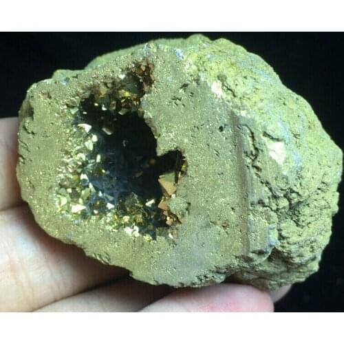 100g Golden Aura Quartz Crystal geode Titanium Bismuth Silicon Cluster Rainbow