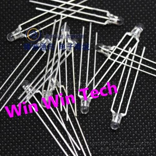 100PCS 3mm LED Bi color is transparent light emitting diode 3 Pin Yin Pu green yellow