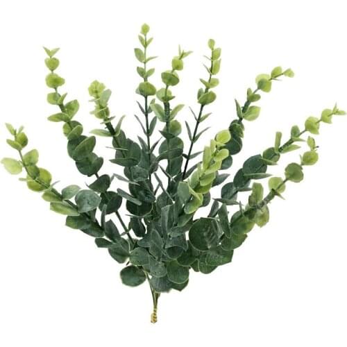 20PCS Artificial Eucalyptus Leaf Bouquet Filler Wedding Flower Home Decoration Fake Foliage Plants Flower Material Accessories