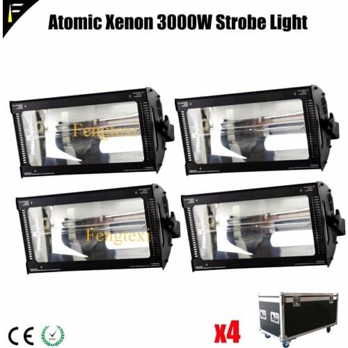 4Unit/lot Ultra Bright Power Stroboscope Explosive Strobbe Light For Clubs Concert Tours Mobile Djs With Mover Flight Case