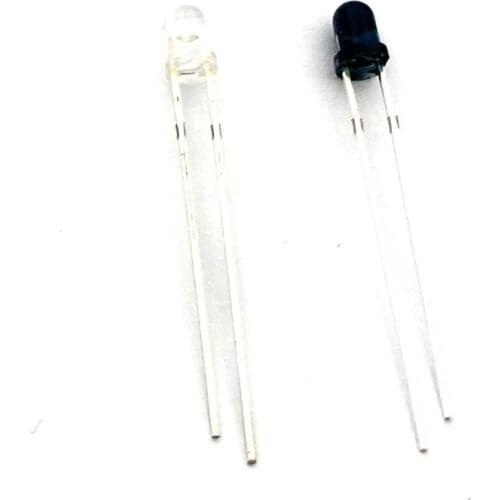 50pairs LED 3mm 940nm IR Infrared Emitting & Receiving Diode Round Tube Light