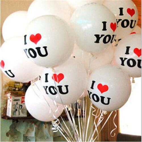 50PCS Romantic I LOVE YOU Balloons Pearl Latex Balloons Baby shower/Wed ding/Valentines Day Decoration Toys balloons 5ZSH032Z