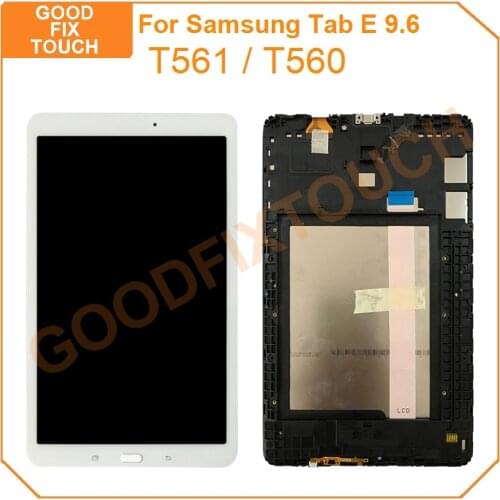 9.6“ Original For Samsung Galaxy Tab E 9.6 T560 T561 SM-T560 SM-T561 LCD Display Touch Screen Digitizer Assmebly With Frame
