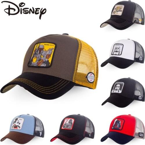 New Brand Anime Star Wars Mickey Snapback Cotton Baseball Cap Men Women Hip Hop Dad Mesh Trucker Hat Dropshipping