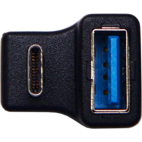 Chenyang 180 Degree Up & Down Angled Type-C USB-C OTG to USB 5.0 Female Extension Adapter for Cell Phone & Tablet