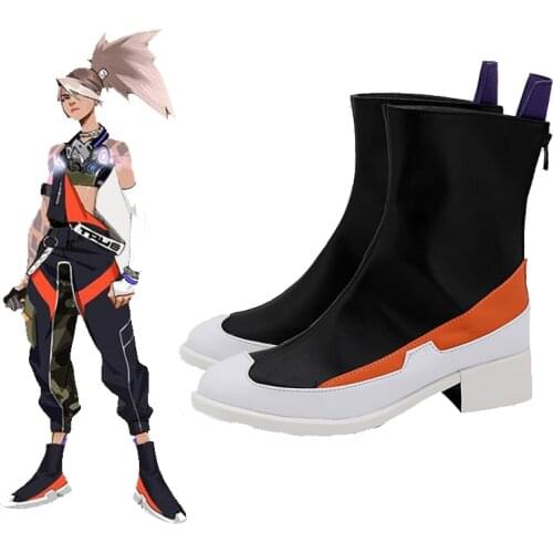 Costumebuy LOL True Damage Akali Cosplay Costume LOL Akali Cosplay Shoes Boots Halloween Costume Props Accessories Custom Made