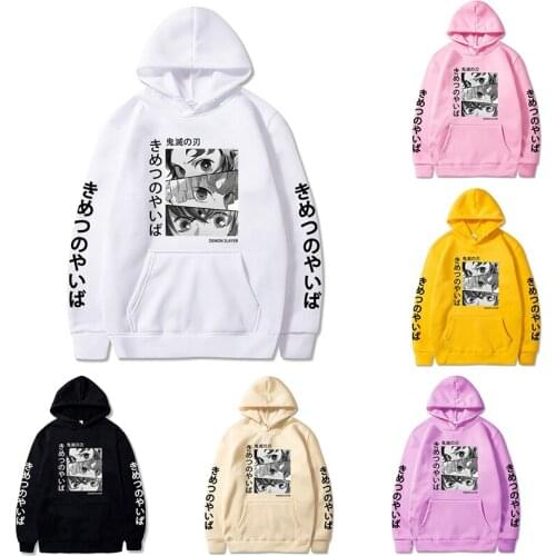 Demon Slayer Hoodie Japanese Anime Plus Size Sweatshirt Peripheral Mens Womens Cosplay Casual Hoodie Kamado Tanjirou Pullover