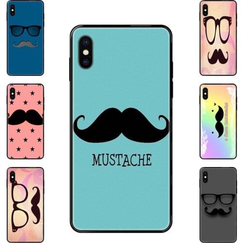 For Apple iPhone 5 5C 5S SE SE2020 6 6S 7 8 11 12 Plus Pro X XS Max XR Sexy Beard Mustache Closeout Black Soft Personalized