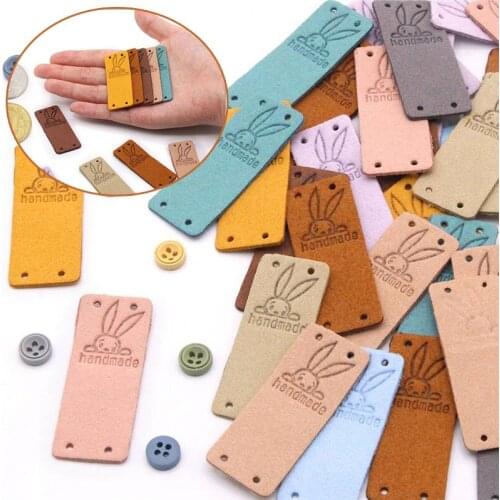 Label Garment Accessories 20Pcs Cute Rabbit Hats Knitted Cartoon Handmade