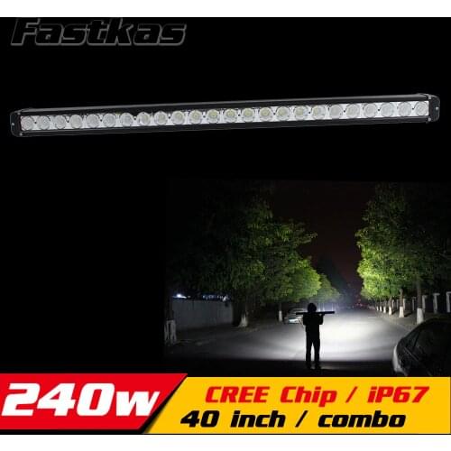 FASTKAS 40" 240W LED Light Bar for SUV Tractor Truck ATV LED Offroad Light Bar 4X4 LED Bar Offroad Drive Light