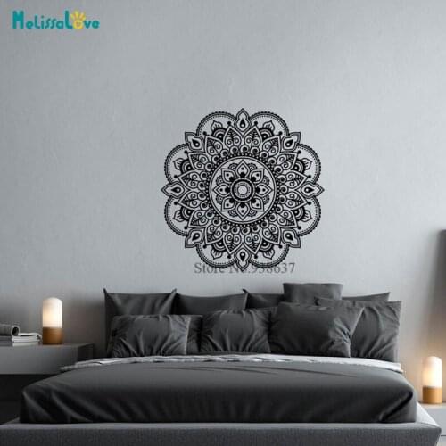 Mandala Yoga Wall Decal Meditation Bohemian Boho Bedroom Living Room Window Decor Removable Vinyl Wall Sticker BB902