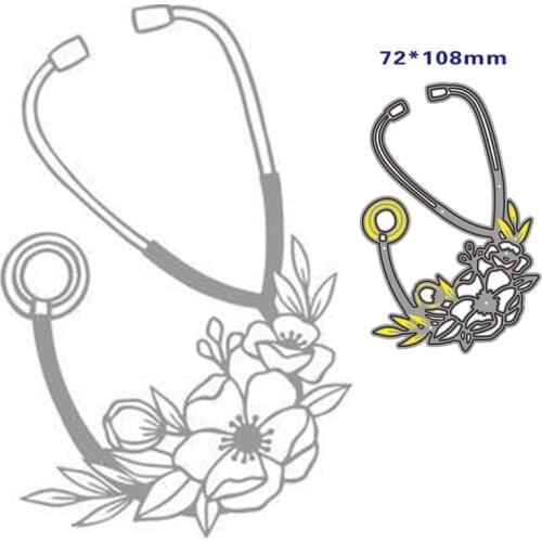 Metal cutting dies cut die mold Stethoscope decoration Scrapbook paper craft knife mould blade punch stencils dies