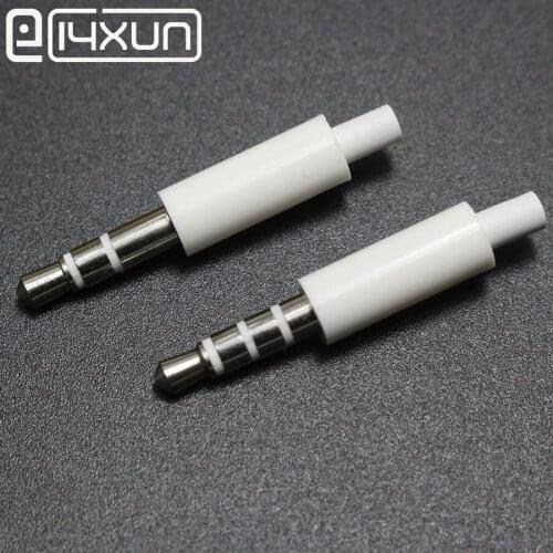 EClyxun 15Pcs/lot Mini 3.5mm Stereo Headset Jack 3/4 Pole 3.5 Audio Plug Adaptor Connector with tail Nickel plated