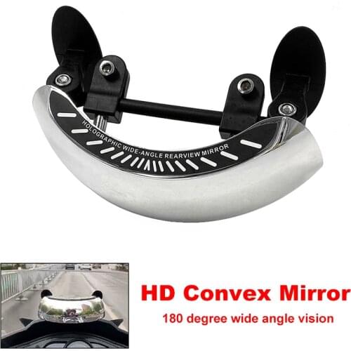 Motorcycles Streetbikes Sport Dirt Bikes 180 Degree Wide Angle Safety Full rear view mirror Blind Spot Mirrors on Windscreen